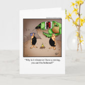 Humour Anniversaire "Cravings" Carte de voeux pour (Fleur jaune)