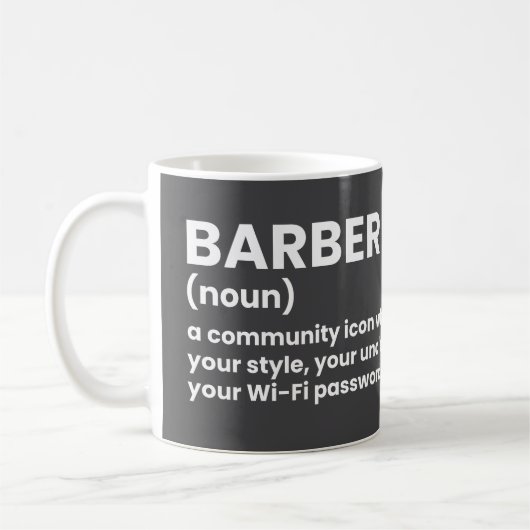 Humour-barbier Définition Mug (Gauche)