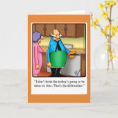 humour Bon thanksgiving drôle Carte de Greting (Fleur jaune)