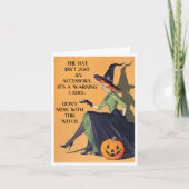 Humour Carte de voeux pour sorcière d'Halloween ad (Devant)