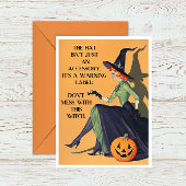 Humour Carte de voeux pour sorcière d'Halloween ad