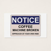 Humour cassé de la machine à café (Dos)