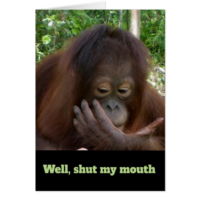 Humour d'anniversaire ferme ma bouche (Devant)