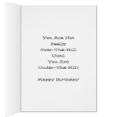 Humour d'anniversaire pas au-dessus de la colline (Intérieur (Droit))
