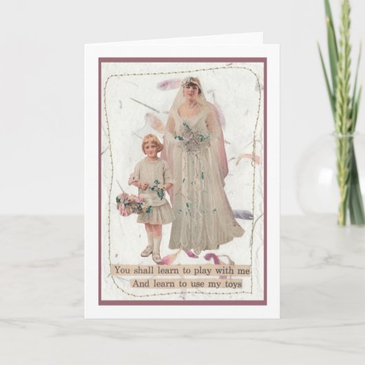 Humour de carte mariage Jouer avec moi et mes joue (Devant)