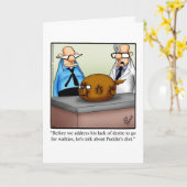 Humour de chien amusant blanc de carte de voeux (Fleur jaune)