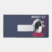 Humour de développeur Web « Le singe voit, code, f (Clavier et souris)