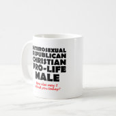 Humour de la Mug chrétienne masculine républicaine (Devant gauche)