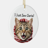 Humour de Noël Kitty Ornement de chat (Droite)