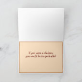 Humour de poulets drôle Barnyard Carte de remercie (Intérieur)
