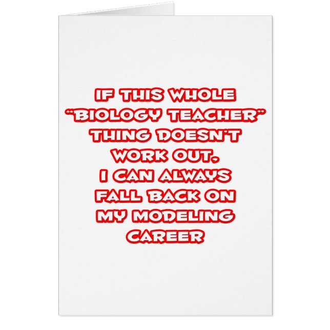 Humour de professeur de biologie ... Modélisation  (Devant)