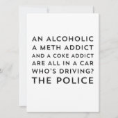 Humour de récupération Sarcastique 12 étape Carte (Devant)