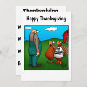 Humour de Thanksgiving "Delicious" Invitations (Devant / Derrière)