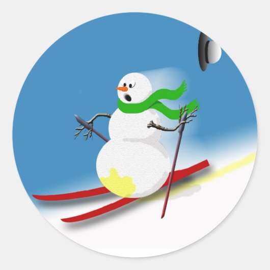 Humour de vacances Noël Joke Stickers Carte Snowma (Devant)