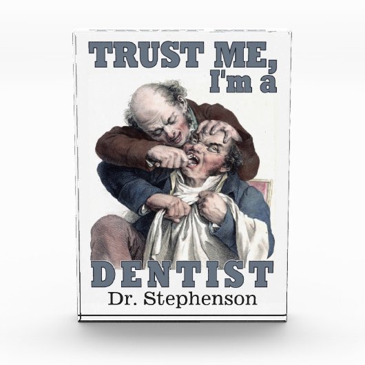 Humour DENTIST nom personnalisé bloc photo (Devant)