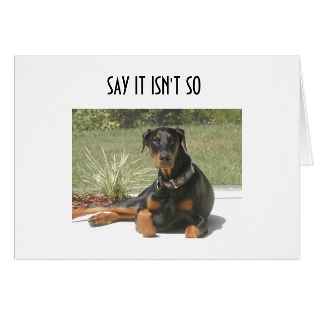 HUMOUR DOBERMAN "5Oth" (Devant horizontal)