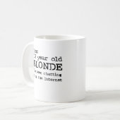Humour drôle blond de tasse d'Internet (Devant gauche)