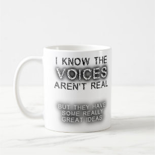 Humour drôle de tasse de voix de grandes idées