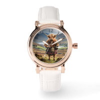 Humour Écossais : Montre Femme Vache des Highlands