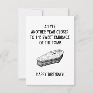 Humour foncé Carte d'anniversaire drôle pour ami É