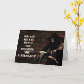 Humour foncé Éffrayant Grim Reaper Carte d'anniver (Fleur jaune)
