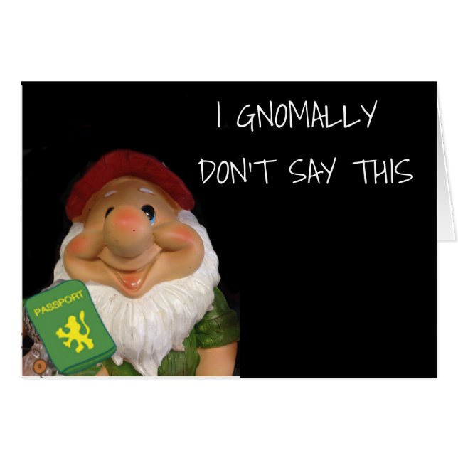 HUMOUR GNOME *SOUHAITEZ QUE JE VIENNE AVEC VOUS* E (Devant horizontal)