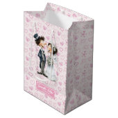 Humour Mariage de sac cadeau de mariée aquarelle (Devant Angle)