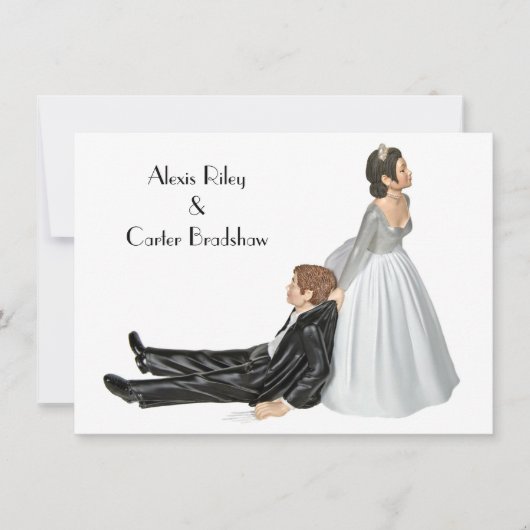 Humour mariage Sur Invitation Blanche (Devant)