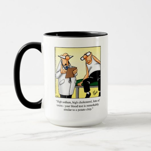 Humour Médicale "Chip de pomme de terre" Mug cadea (Gauche)