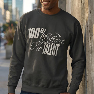 Humour Mesuré Effort vs Talent Sweatshirt Sombre