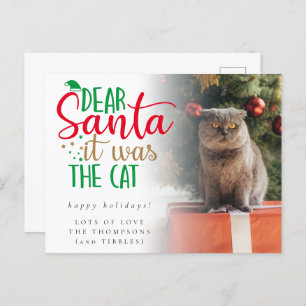 Humour Père Noël C'Était La Carte Postale Cat Phot