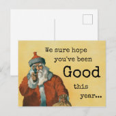 Humour sombre Carte de Noël Père Noël (Devant / Derrière)