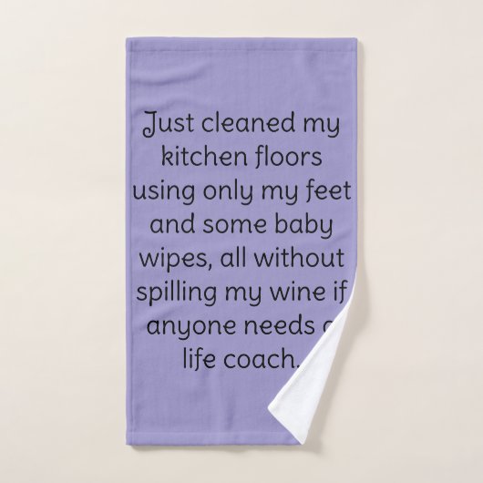 Humour sur le vin (Serviette à main)
