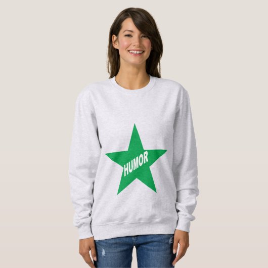 Humour Sweatshirt de base pour femmes STAR (Devant entier)