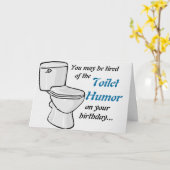 Humour toilette Carte d'anniversaire (Fleur jaune)