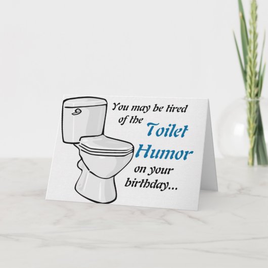 Humour toilette Carte d'anniversaire (Devant)
