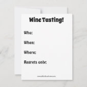 Humour Vin "Spectickles" Invitation de la fête (Dos)