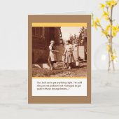 humour vintage, carte 'Jack's beans' (Fleur jaune)