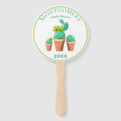 Humoureunion Yellow Flowering Cactus Handwaaier (Voorkant)