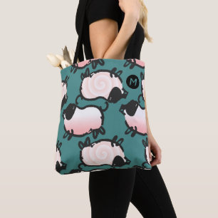 Humoureus 1 varkensjaar 2019 Monogram kies kleuren Draagtas