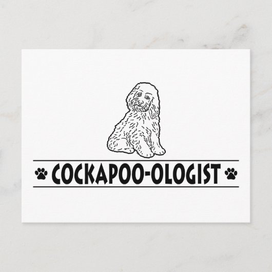 Humoureus Cockapoo Briefkaart (Voorkant)