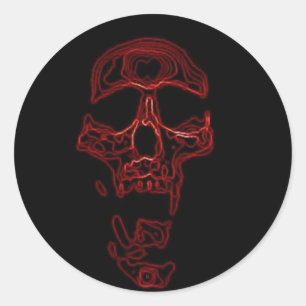Humoureus Funny Skull Ronde Sticker