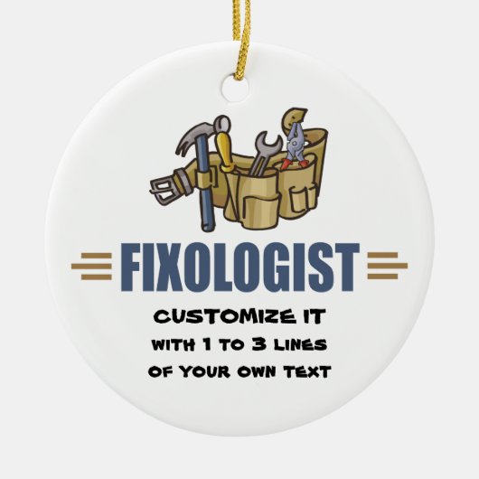 Humoureus Handyman Keramisch Ornament (Voorkant)