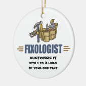 Humoureus Handyman Keramisch Ornament (Links)