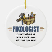 Humoureus Handyman Keramisch Ornament (Achterkant)