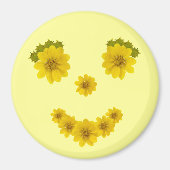 Humoureus Happy Gellow Flower Magneet (Voorkant)