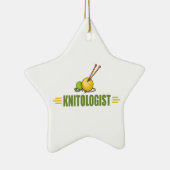 Humoureus Knitting Keramisch Ornament (Rechts)