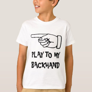 Humoureus tennis shirt met grappig gezegde