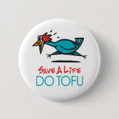 Humoureus Tofu-ontwerp Ronde Button 5,7 Cm (Voorkant)