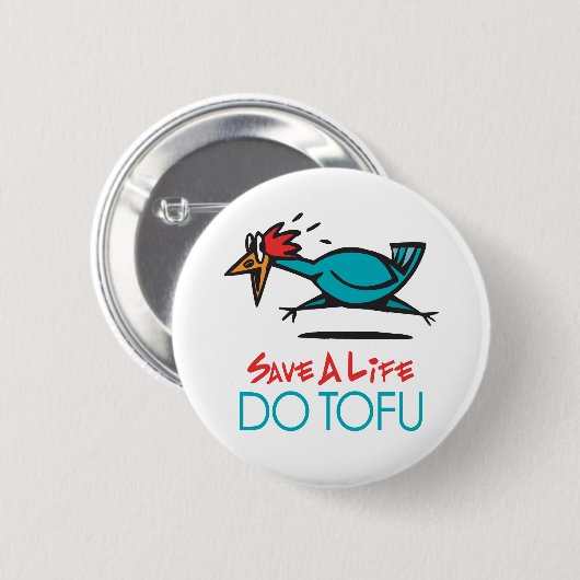 Humoureus Tofu-ontwerp Ronde Button 5,7 Cm (Voorkant /achterkant)